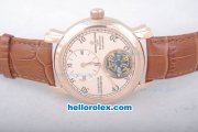 Vacheron Constantin Tourbillon Chronometer Regulateur Automatic Rose Gold Case with Rose Gold Bezel and Dial-Leather Strap Vacheron Constantin Tourbillon Chronometer Regulateur Automatic Rose Gold Case with Rose Gold Bezel and Dial-Leather Strap