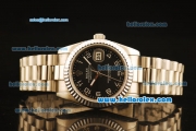 Rolex Datejust Automatic Full Gold with Black Dial and Number Marking