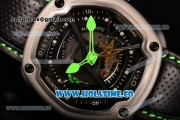 Dietrich OT-1 Miyota 82S7 Automatic PVD Case wtih Steel Bezel Four layered Dial and Black Leather Strap - Green Hands