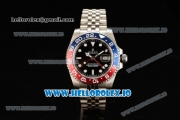Rolex GTM-Master II 2836 Automatic Steel Case with Black Dial Dots Markers and Steel Bracelet