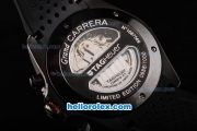 Tag Heuer Grand Carrera Calibre 17 Swiss Valjoux 7750 Automatic Movement PVD Case with Black Dial and Black Rubber Strap