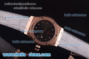 Hublot Classic Fusion Automatic Rose Gold Case with Grey Dial and Grey Leather Strap-ETA Coating