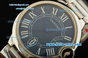 Cartier Ballon Bleu De Swiss ETA 2836 Automatic Steel Case/Bezel/Strap Blue Dial Roman Markers