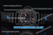 Panerai PAM 616 Luminor Submersible 1950 Carbotech – 3 Days Automatic Clone P.9000 Automatic Carbon Fiber Case with Skeleton Dial and Black Rubber Strap