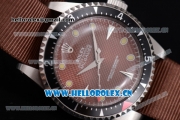 Rolex Milgauss Vintage Asia 2813 Automatic Steel Case with Brown Dial Dot Markers and Brown Nylon Strap