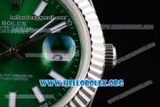 Rolex Datejust II Clone Rolex 3135 Automatic Stainless Steel Case/Bracelet with Green Dial and Stick Markers