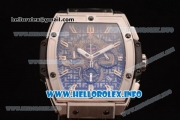 Hublot MP-06 Senna Champion 88 Chrono Miyota Quartz Steel Case with Skeleton Dial and Black Leather Strap