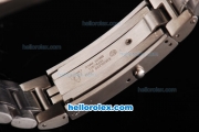 Omega Speedmaster Swiss Valjoux 7750 Chronograph Movement Silver Case with Black Dial-Black Bezel