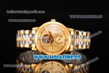 Vacheron Constantin Patrimony Tourbillon Yellow Gold/Steel Case with Gold Dial and Diamonds Markers