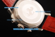 Ferrari California Chronograph Miyota Quartz Movement Steel Case with Black Dial and Black Leather Strap