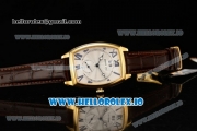 Breguet Heritage Asia Automatic Yellow Gold Case White Dial With Roman Numeral Markers Brown Leather Strap