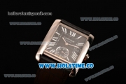 Cartier Tank MC Swiss ETA 2824 Automatic Steel Case with Black Dial and White Roman Numeral Markers