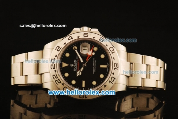 Rolex Explorer II Swiss ETA 2836 Automatic Full Steel with Black Dial and White Markers-43mm Size