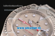 Rolex Yacht-Master Swiss ETA 2836 Automatic Full Steel with White Markers and Silver Dial - 1:1 Original (J12)