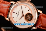 Vacheron Constantin Malte Tourbillon Asia Automatic Rose Gold Case with Stick Markers and White Dial