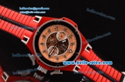 Hublot King Power Chronograph Swiss Valjoux 7750 Automatic Steel Case with Black Bezel and Salmon Dial Stick Markers