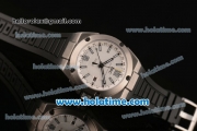 IWC Ingenieur Dual Time Swiss Valjoux 7750 Automatic Titanium Case with White Dial and Stick/Numeral Markers 1:1 Original