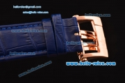 Ulysse Nardin Freak Asia ST18-CHG Automatic Rose Gold Case with Blue Leather Strap Blue Dial Numeral Markers