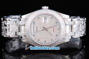 Rolex Day-Date Oyster Perpetual Full Diamond with Diamond Bezel and Dial-Big Calendar Rolex Day-Date Oyster Perpetual Full Diamond with Diamond Bezel and Dial-Big Calendar