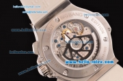 Hublot Big Bang Chronograph Swiss Valjoux 7750-DD Automatic Steel Case with White Dial and Ceramic Bezel