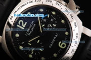 Panerai Luminor Regatta Pam 308 Automatic Movement Blue Dial with Green Dot Markers and Black Rubber Strap
