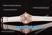 Blancpain Women Ladybird Ultraplate Miyota 9015 Automatic Rose Gold Case with Diamonds Bezel and Silver Dial (G5)