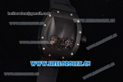 Richard Mille RM053 Miyota 9015 Automatic PVD Case with Skeleton Dial and Black Rubber Strap