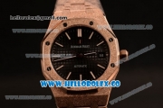 Audemars Piguet Royal Oak 41MM Clone AP Calibre 3120 Automatic Rose Gold Case with Black Dial and Rose Gold Bracelet - (EF)