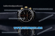 Rolex Daytona Les Artisans De Geneve & Kravitz Design LK 01 Customized Chronograph Clone Rolex 4130 Automatic PVD Case with Black Dial and Black Leather Strap - 1:1 Original (BP)