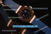 Hublot Big Bang Chrono Swiss Valjoux 7750 Automatic Rose Gold Case with Blue Dial and Blue Rubber Strap (YF)