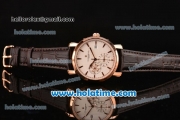 Vacheron Constantin Malte Asia Automatic Rose Gold Case with Brown Leather Strap and White Dial