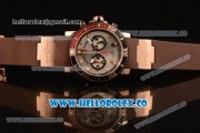 Ulysse Nardin Maxi Marine Diver Chronograph Miyota OS20 Quartz Rose Gold Case with Silver Dial White Markers and Brown Rubber Strap