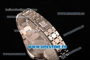 Audemars Piguet Royal Oak 33MM Miyota Quartz Steel Case/Bracelet with Grey Dial Stick Markers and Diamonds Bezel (EF)