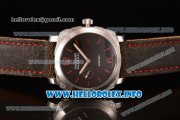 Panerai Radiomir 1940 3 Days Bamford PAM 514 Clone P.9000 Automatic Steel Case with Black Dial and Brown Leather Strap (KW)