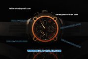Baume & Mercier Riviera Chronograph Swiss Valjoux 7750 Automatic Movement PVD Case with Black Dial and Black Rubber Strap