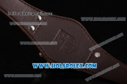 Tag Heuer Carrera Specail Edition Chrono Miyota Quartz Steel Case with Grey Dial Brown Leather Strap and Arabic Numeral Markers