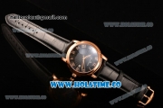 BlancPain Villeret Ultraplate Remontage Automatique Miyota 9015 Automatic Rose Gold Case with Black Dial and Roman Numeral Markers