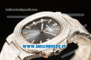 Patek Philippe NAUTILUS All Diamond Steel Case With Clone Original Movement 1:1 Clone