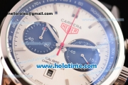 Tag Heuer Carrera Calibre 17 Chrono Miyota OS20 Quartz Steel Case with White Dial and Stick Markers