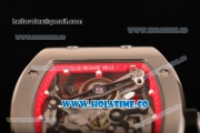 Richard Mille RM 038 Asia Automatic Steel Case with Skeleton Dial and Red Rubber Strap