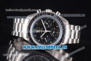 Omega Speedmaster Moonwatch 50th Anniversary Special Edition Copy Venus 75 Manual Winding Stainless Steel Case/Bracelet with Black Dial and Stick Markers (EF)