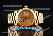 Rolex Day-Date Asia 2813 Automatic Yellow Gold Case/Bracelet with Yellow Gold Dial and Stick Markers (BP)