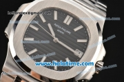 Patek Philippe Nautilus Miyota 9015 Automatic Full Steel with Black Dial and White Stick Markers