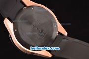 Tag Heuer Mikrogirder 2000 Chronograph Miyota Quartz Rose Gold Case with PVD Bezel and Black Dial