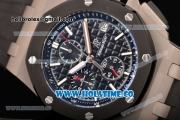 Audemars Piguet Royal Oak Offshore Chrono Miyota Quartz Steel Case with PVD Bezel Black Dial and White Stick Markers (EF)