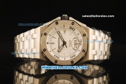 Audemars Piguet Royal Oak Swiss ETA 2836 Automatic Movement Full Steel with White Grid Dial and Stick Markers