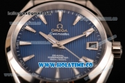 Omega Aqua Terra 150 M Co-Axial Clone Omega 8501 Automatic Steel Case/Bracelet with Blue Dial and Stick Markers (EF)