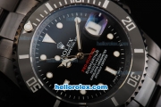 Rolex Submariner Swiss ETA 2836 Automaic Movement Full PVD with White Markers and Black Dial