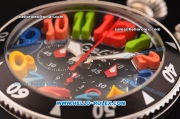 Gaga Milano Chrono 48 Miyota OS20 Quartz PVD Bezel with Black Dial and Colorful Numeral Markers
