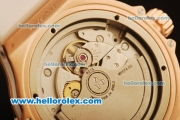 Hublot Big Bang Miyota Automatic Rose Gold Case with White Dial and White Rubber Strap-Lady Size